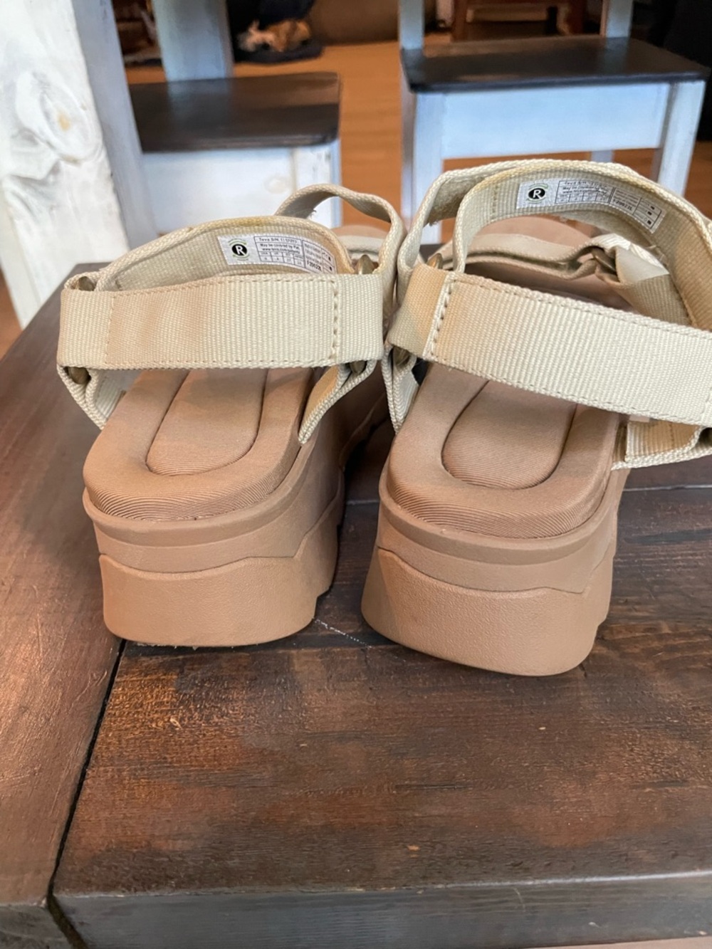TEVA Women Jadito Platform Memory Foam Comfort Sandal 6 Tan Outdoor Festival - Picture 6 of 12